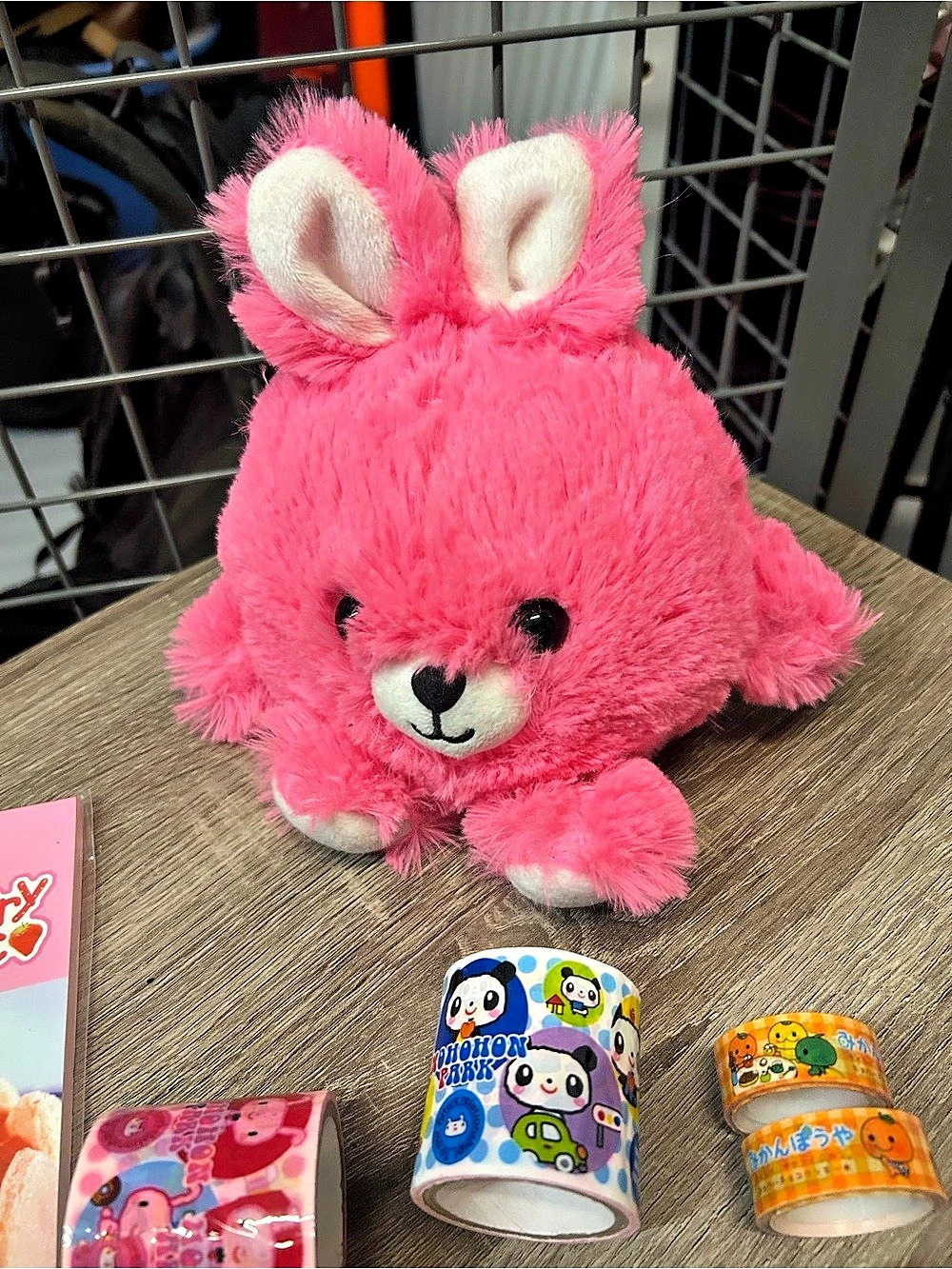 Pink Rabbit Plush & with New Kawaii Japanese Stationery Set